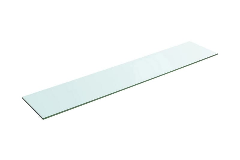 Hyllepanel klart glass 100x20 cm - Hvit - Oppbevaring - Garderober & garderobesystem - Garderobeinnredning - Hylleplan til garderobe