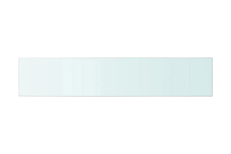 Hyllepanel klart glass 100x20 cm - Hvit - Oppbevaring - Garderober & garderobesystem - Garderobeinnredning - Hylleplan til garderobe