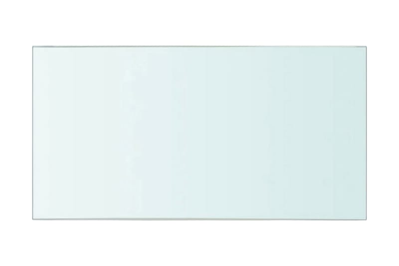 Hyllepanel klart glass 30x15 cm - Gjennomsiktig - Hylleplan til garderobe - Hylleplan & hyllekonsoll