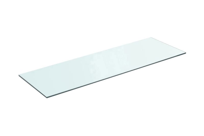 Hyllepanel klart glass 80x25 cm - Hvit - Oppbevaring - Garderober & garderobesystem - Garderobeinnredning - Hylleplan til garderobe