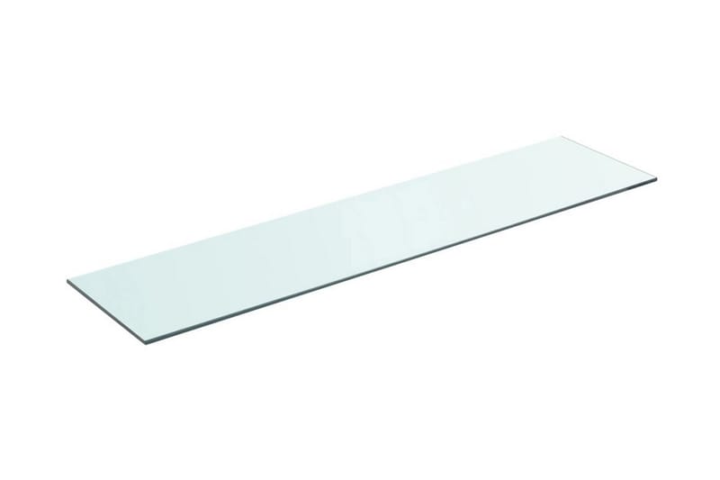 Hyllepanel klart glass 90x20 cm - Hvit - Oppbevaring - Garderober & garderobesystem - Garderobeinnredning - Hylleplan til garderobe