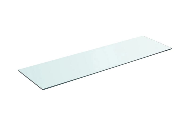 Hyllepanel klart glass 90x25 cm - Hvit - Oppbevaring - Garderober & garderobesystem - Garderobeinnredning - Hylleplan til garderobe