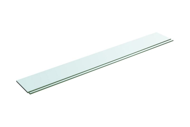 Hyllepaneler 2 stk klart glass 100x12 cm - Hylleplan til garderobe - Hylleplan & hyllekonsoll
