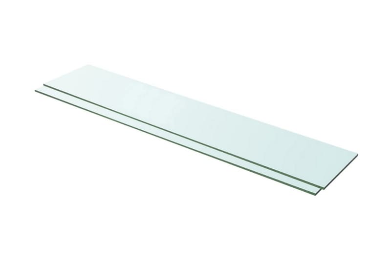 Hyllepaneler 2 stk klart glass 100x20 cm - Oppbevaring - Garderober & garderobesystem - Garderobeinnredning - Hylleplan til garderobe