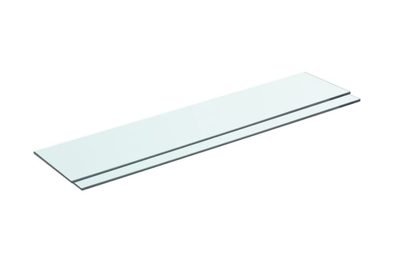 Hyllepaneler 2 stk klart glass 70x15 cm - Oppbevaring - Garderober & garderobesystem - Garderobeinnredning - Hylleplan til garderobe