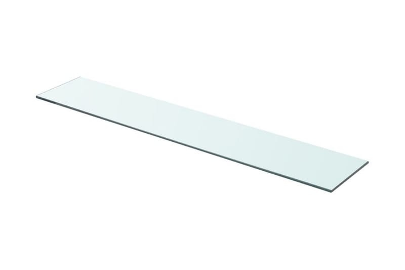 Hyllepaneler 2 stk klart glass 80x15 cm - Hylleplan til garderobe - Hylleplan & hyllekonsoll