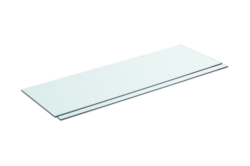 Hyllepaneler 2 stk klart glass 80x25 cm - Oppbevaring - Garderober & garderobesystem - Garderobeinnredning - Hylleplan til garderobe