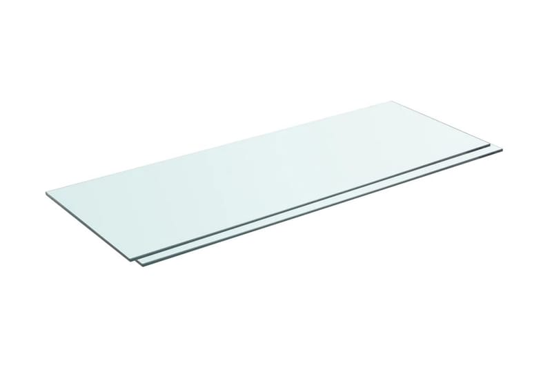 Hyllepaneler 2 stk klart glass 80x30 cm - Oppbevaring - Garderober & garderobesystem - Garderobeinnredning - Hylleplan til garderobe