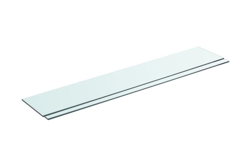 Hyllepaneler 2 stk klart glass 90x15 cm - Oppbevaring - Garderober & garderobesystem - Garderobeinnredning - Hylleplan til garderobe