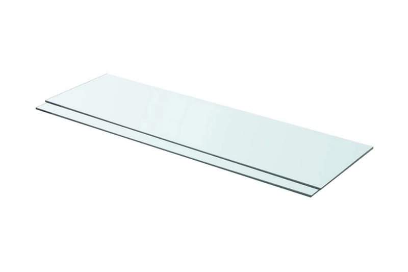 Hyllepaneler 2 stk klart glass 90x25 cm - Oppbevaring - Garderober & garderobesystem - Garderobeinnredning - Hylleplan til garderobe