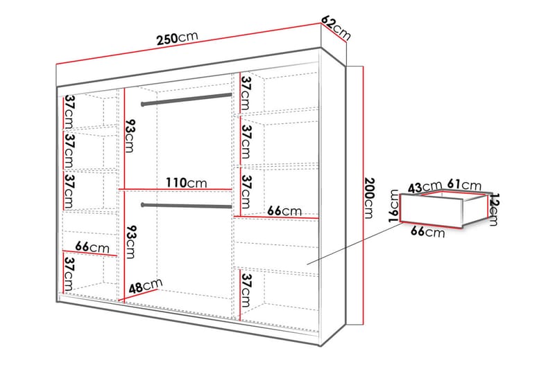 Garderobe 250 - Natur - Oppbevaring - Garderober & garderobesystem