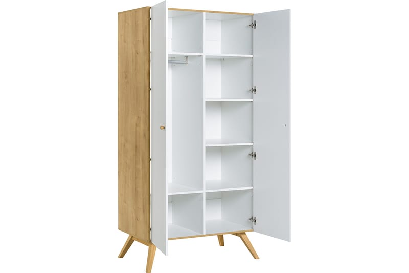 Garderobe Nature Hvit/Natur - Hvit/Tre/natur - Oppbevaring - Garderober & garderobesystem - Garderobeskap