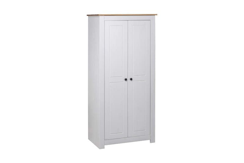 Garderobeskap hvit 80x50x171,5 cm heltre furu Panama Range - Hvit - Oppbevaring - Garderober & garderobesystem