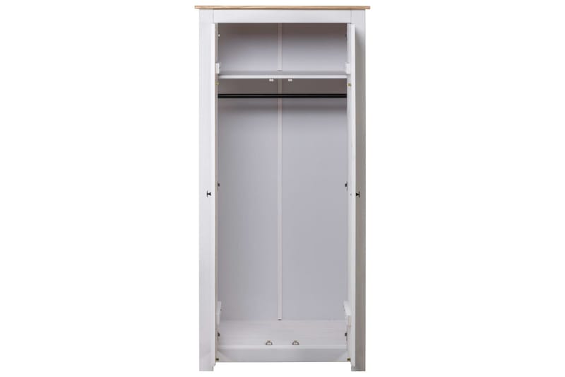 Garderobeskap hvit 80x50x171,5 cm heltre furu Panama Range - Hvit - Oppbevaring - Garderober & garderobesystem