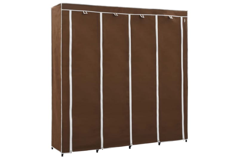 Garderobeskap med 4 rom brun 175x45x170 cm - Brun - Oppbevaring - Garderober & garderobesystem