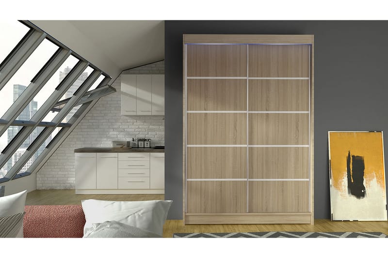 Liverpool Garderobe 120x200 cm - Beige - Oppbevaring - Garderober & garderobesystem