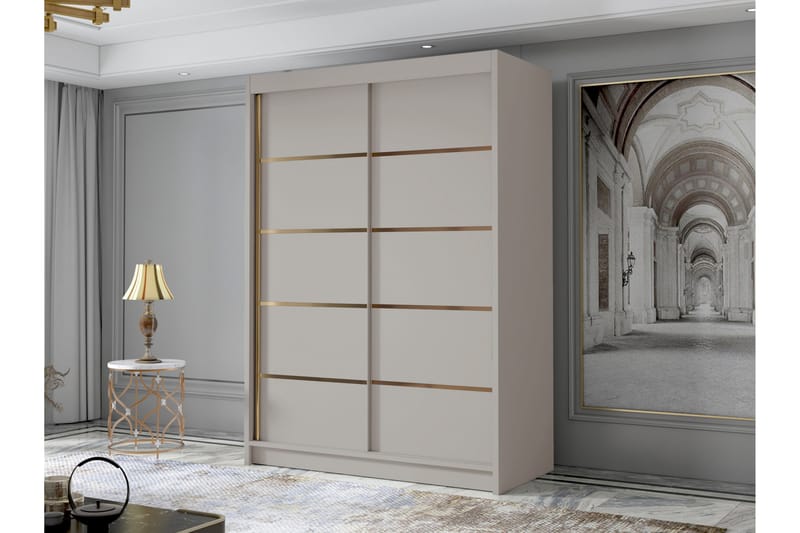 Lungos Garderobe 120x200 cm - Beige - Oppbevaring - Garderober & garderobesystem