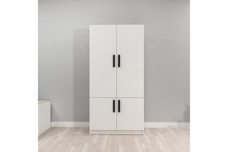 Newra Garderobe 90x180 cm - Hvit - Oppbevaring - Garderober & garderobesystem