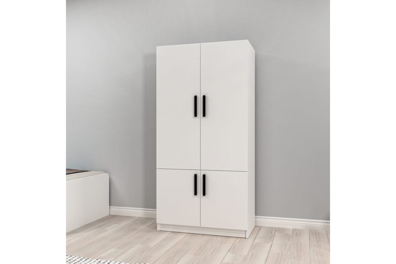 Newra Garderobe 90x180 cm - Hvit - Oppbevaring - Garderober & garderobesystem