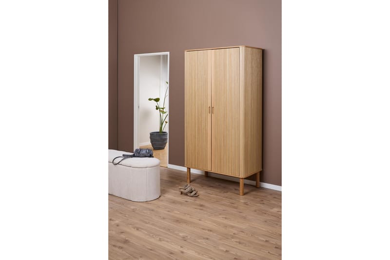 Samay Garderobe 100x200 cm - Natur - Oppbevaring - Garderober & garderobesystem