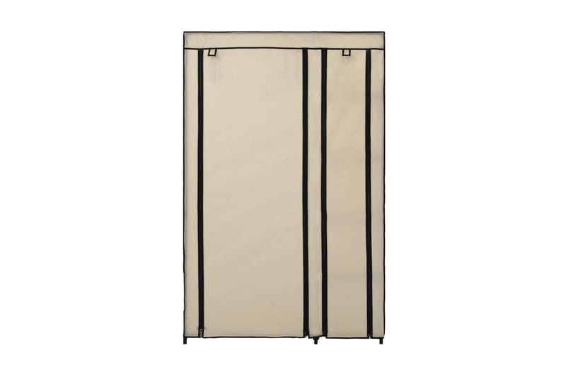 Sammenleggbare garderober 2stk kremfarget 110x45x175cm stoff - Hvit - Oppbevaring - Garderober & garderobesystem