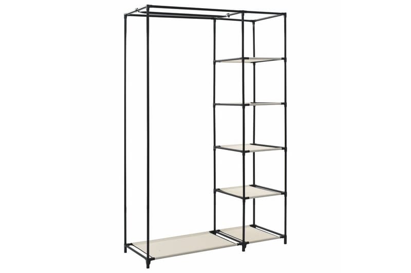 Sammenleggbare garderober 2stk kremfarget 110x45x175cm stoff - Hvit - Oppbevaring - Garderober & garderobesystem