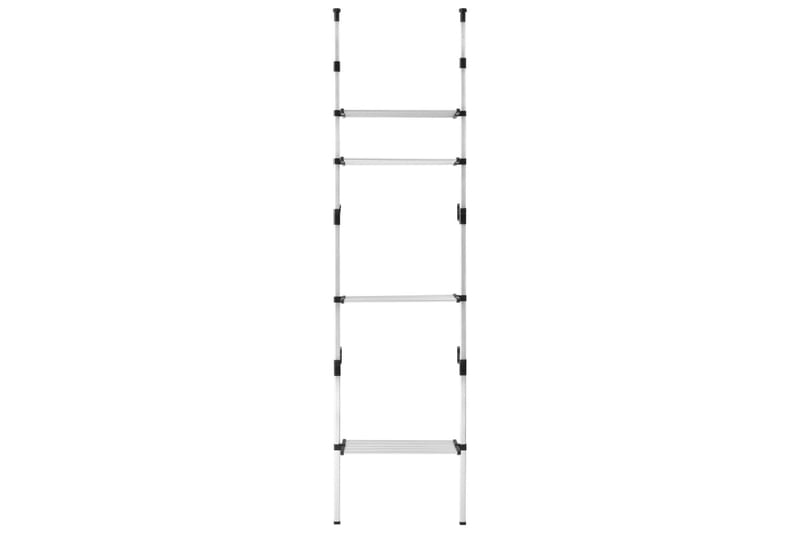 Teleskopisk garderobesystem med hyller aluminium - Oppbevaring - Garderober & garderobesystem