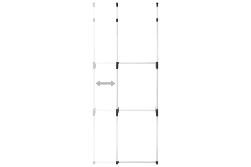 Teleskopisk garderobesystem med stenger aluminium - Oppbevaring - Garderober & garderobesystem