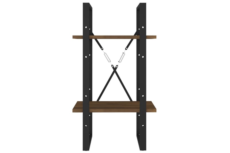 beBasic Bokhylle 2 etasjer brun eik 40x30x70 cm konstruert tre - Brun - Oppbevaring - Hylle - Bokhylle