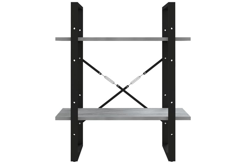 beBasic Bokhylle 2 etasjer grå sonoma 60x30x70 cm konstruert tre - GrÃ¥ - Oppbevaring - Hylle - Bokhylle