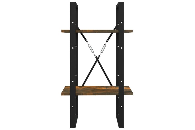 beBasic Bokhylle 2 etasjer røkt eik 40x30x70 cm konstruert tre - Brun - Oppbevaring - Hylle - Bokhylle