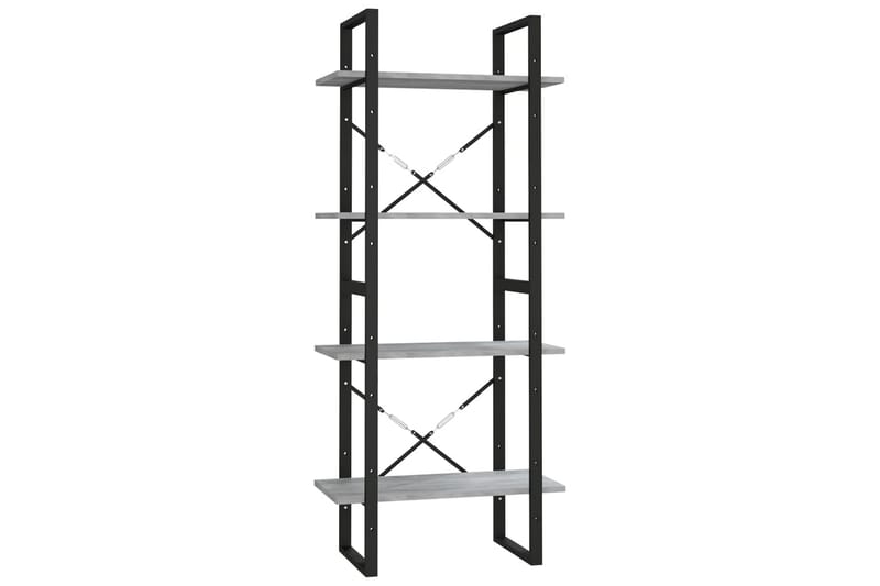 beBasic Bokhylle 4 etasjer grå sonoma 60x30x140 cm konstruert tre - GrÃ¥ - Oppbevaring - Hylle - Bokhylle