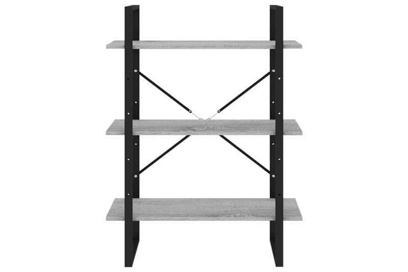 beBasic Bokhylle grå sonoma 80x30x105 cm konstruert tre - GrÃ¥ - Oppbevaring - Hylle - Bokhylle