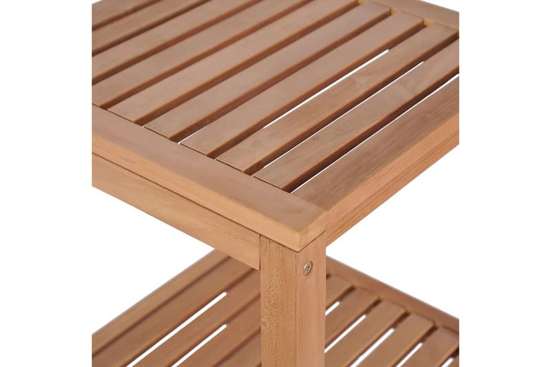 Baderomshylle 4 etasjer heltre teak 42x42x165 cm - Brun - Oppbevaring - Hylle - Bokhylle