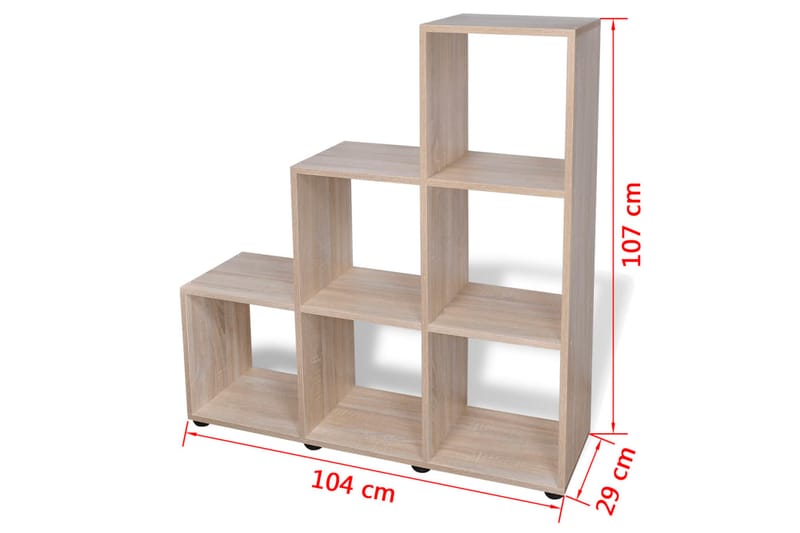 Bokhylle 107 cm eik - Brun - Oppbevaring - Hylle - Bokhylle