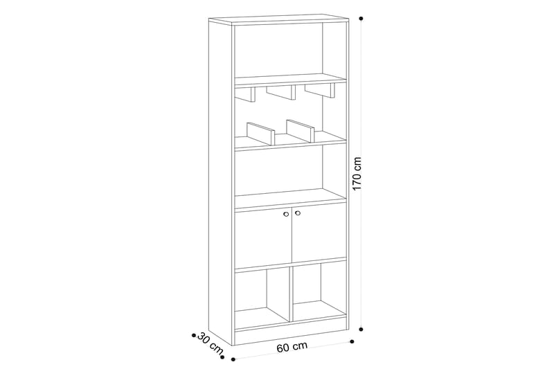 Bokhylle 30x60 cm - Natur - Oppbevaring - Hylle - Bokhylle