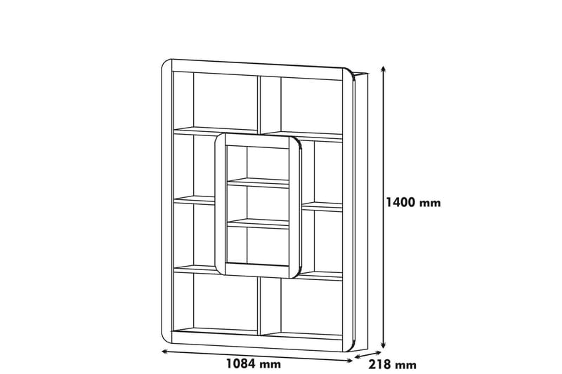 Bokhylle Amtorp 109 cm - Brun|Gul - Oppbevaring - Hylle - Bokhylle