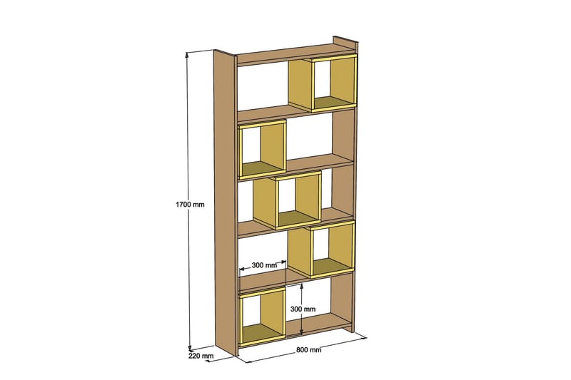 Bokhylle Amtorp 80 cm - Brun - Oppbevaring - Hylle - Bokhylle