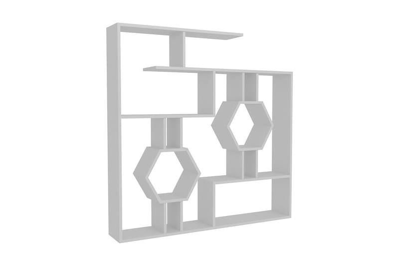 Bokhylle Dumö 134 cm - Hvit - Bokhylle