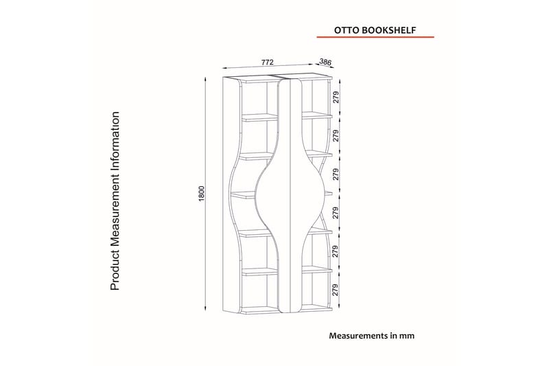 Bokhylle Gianetto 39x39 cm - Oppbevaring - Hylle - Bokhylle