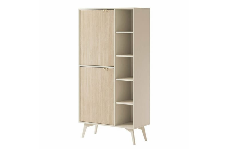 Bokhylle Klinkerville 80x38 cm - Beige - Oppbevaring - Hylle - Bokhylle