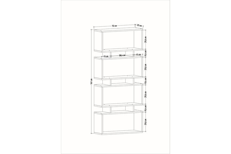 Bokhylle Leadgate 72x25 cm - Antrasitt - Oppbevaring - Hylle - Bokhylle