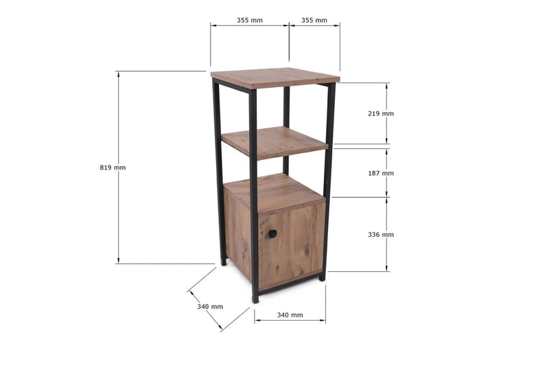 Bokhylle Stilaro 36x36 cm 3 Hyller - Oppbevaring - Hylle - Bokhylle