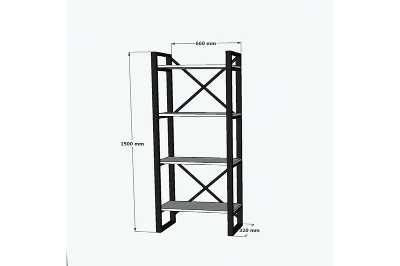 Bokhylle Tyquis 150 cm - Blå - Oppbevaring - Hylle - Bokhylle