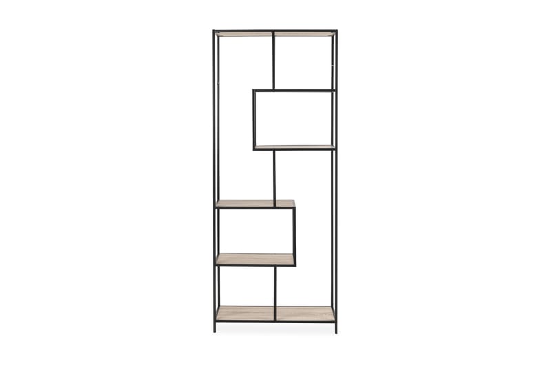 Bokhylle Walmon 77x185 cm Varierende Hyller - Svart|Grå - Oppbevaring - Hylle - Bokhylle