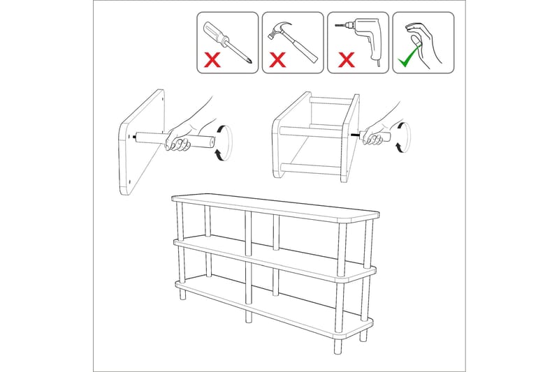 Bokhylle Zakkum 150x74,9 cm - Svart - Oppbevaring - Hylle - Bokhylle