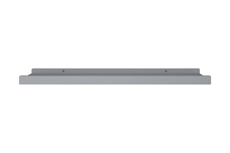 Flytende vegghyller 2 stk grå 60x9x3 cm MDF - Boklist - Bildehylle & bildelist