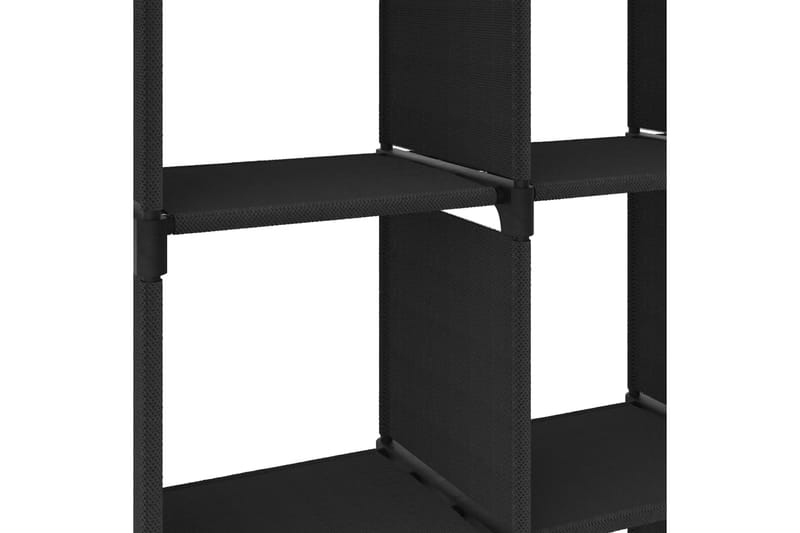 Displayhylle med 5 kuber svart 103x30x72,5 cm stoff - Svart - Oppbevaring - Hylle - Bokhylle