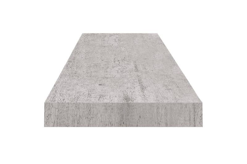 Flytende vegghyller 4 stk betonggrå 100x23,5x3,8 cm MDF - Grå - Oppbevaring - Hylle - Vegghylle