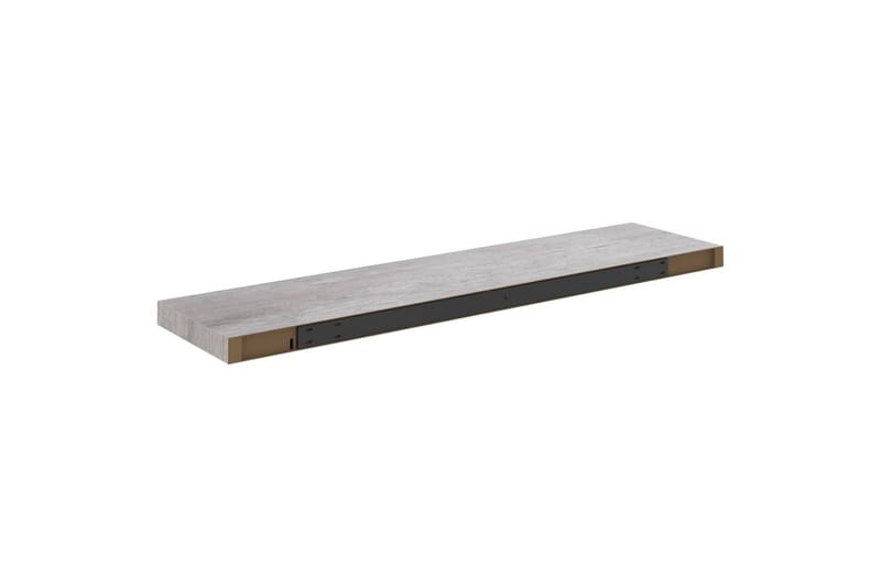 Flytende vegghyller 4 stk betonggrå 100x23,5x3,8 cm MDF - Grå - Oppbevaring - Hylle - Vegghylle